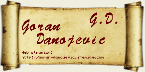 Goran Danojević vizit kartica